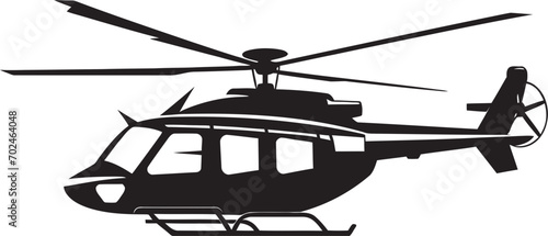 Elegant Strike Symbolic Black Helicopter Sleek Guardian Iconic Black Combat Helicopter