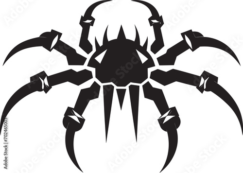 Stealth Sentry Black Combat Quadcopter Emblem Aegis Guardian Vector Black Armed Drone Symbol