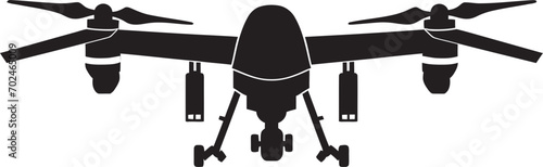 Elegant Defender Black Combat Quadcopter Identity Precision Enforcer Vector Black Combat Drone Emblem