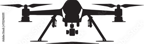 Precision Enforcer Vector Black Combat Drone Emblem Dynamic Guardian Black Armed Quadcopter Icon