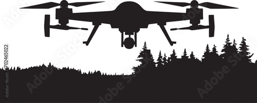 Tactical Defender Black Armed Quadcopter Identity Aerial Enforcer Vector Black Combat Drone Symbolism