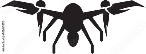 Lethal Aviator Black Armed Quadcopter Emblematic Identity Precision Enforcer Vector Black Combat Drone Symbolism