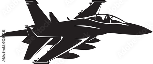 Sleek Enforcer Black Combat Quadcopter Icon Design Battlefield Sentinel Vector Black Armed Drone Mark