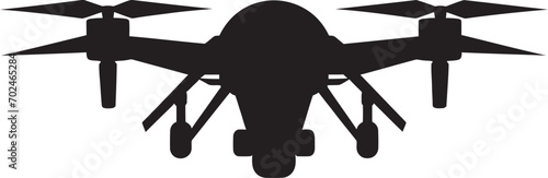 Warrior Sentinel Black Armed Quadcopter Emblematic Identity Elegant Enforcer Vector Black Combat Drone Icon