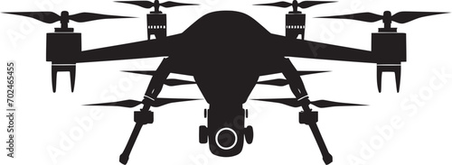 Tactical Sentinel Black Armed Quadcopter Identity Aerial Enforcer Vector Black Combat Drone Symbolism