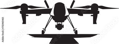 Lethal Vigilant Black Armed Quadcopter Emblematic Identity Precision Enforcer Vector Black Combat Drone Symbolism