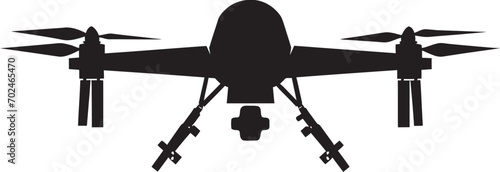 Warrior Sentinel Black Armed Quadcopter Symbolism Elegant Enforcer Vector Black Combat Drone Design