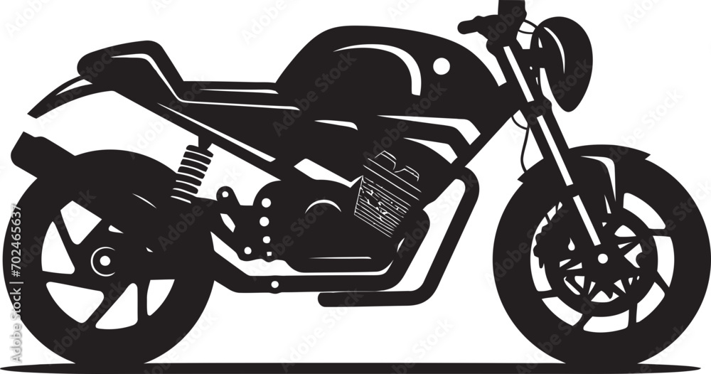 Fototapeta premium Revolutionary Classic Vector Black Cafe Racer Emblem Dynamic Speedster Black Cafe Racer Iconic Mark