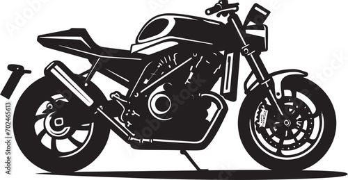 Heritage Style Black Cafe Racer Emblematic Design Retro Thrust Vector Black Cafe Racer Symbol
