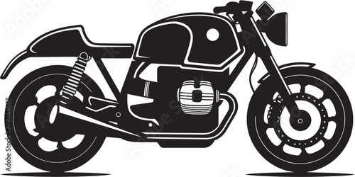 Speed Icon Vector Black Cafe Racer Mark Modern Classic Black Cafe Racer Iconic Identity photo