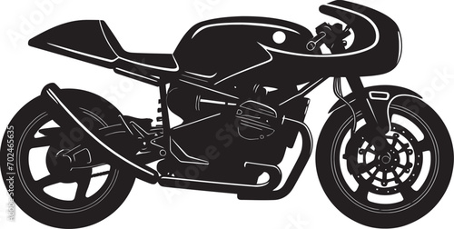 Vintage Power Vector Black Cafe Racer Precision Timeless Ride Black Cafe Racer Emblematic Emblem