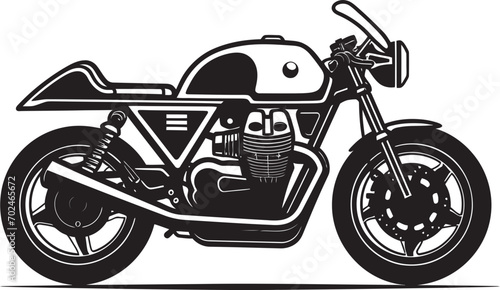 Precision Rider Vector Black Cafe Racer Emblem Dynamic Elegance Black Cafe Racer Icon