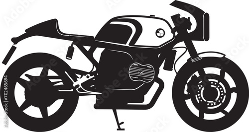 Cruiser Essence Black Cafe Racer Emblematic Design Speed Legacy Vector Black Cafe Racer Identity