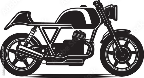 Classic Velocity Black Cafe Racer Iconic Design Vintage Icon Vector Black Cafe Racer Mark