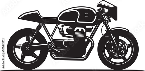 Precision Rider Vector Black Cafe Racer Emblem Dynamic Elegance Black Cafe Racer Icon