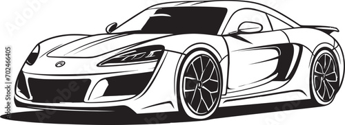 Dynamic Formula Concept Sports Car Symbol Speed Innovation Black Vector Sports Car Iconic Precision