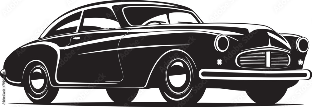 Heritage Fusion Black Vector Vintage Car Emblem Classic Revival Concept Vintage Car Mark