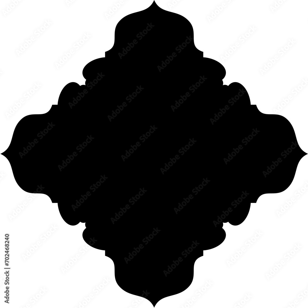 Islamic Amblem Design Glyph Black Filled silhouettes Design pictogram symbol visual illustration