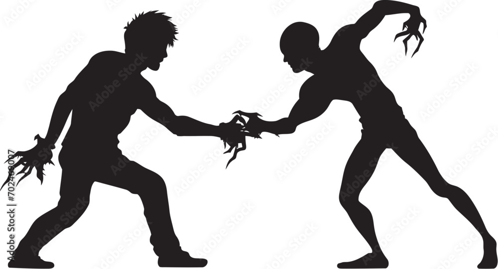Rivalry Showdown Black Logo of Fighters Fighters Confrontation Black Duel Emblem Rivalry Showdown Black Logo of Fighters Fighters Confrontation Black Duel Emblem