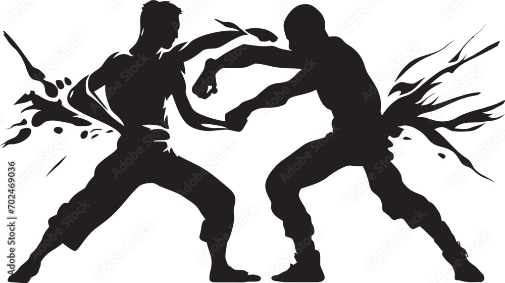 Struggle Intensity Two Men in Black Icon Combatant Duo Black Fighting Logo Design Struggle Intensity Two Men in Black Icon Combatant Duo Black Fighting Logo Design