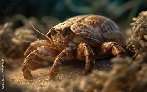 Hermit crab in wildlife