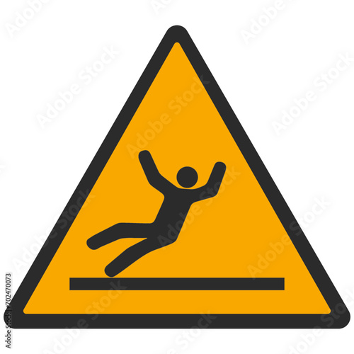 WARNING PICTOGRAM, SLIPPERY SURFACE ISO 7010 - W011, SVG photo