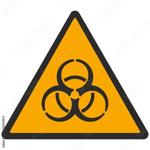 WARNING PICTOGRAM, BIOLOGICAL RISK ISO 7010 - W009, SVG
