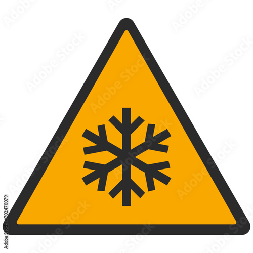 WARNING PICTOGRAM, RISK OF LOW TEMPERATURE ISO 7010 - W010, SVG
