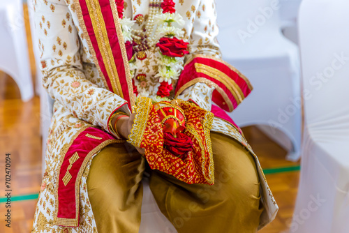 Indian Hindu wedding ceremony rituals close up
