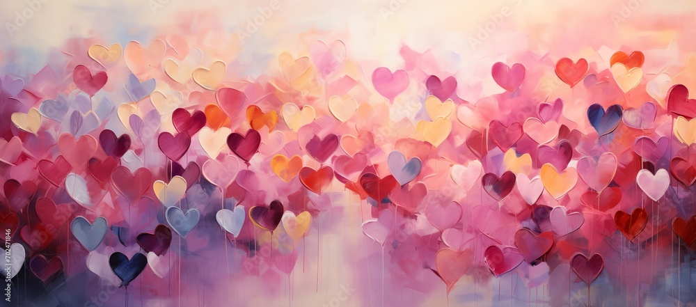 Abstract background of many decorative hearts Abstract background of many decorative hearts