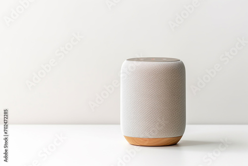 Modern Smart speaker, white background, isolated