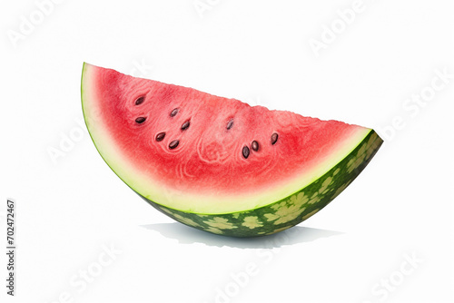 Watermelon, white background ,top view , isolated