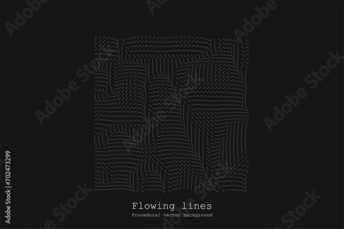 Abstract Line Matrix Pattern. Noise Flow Dynamic.