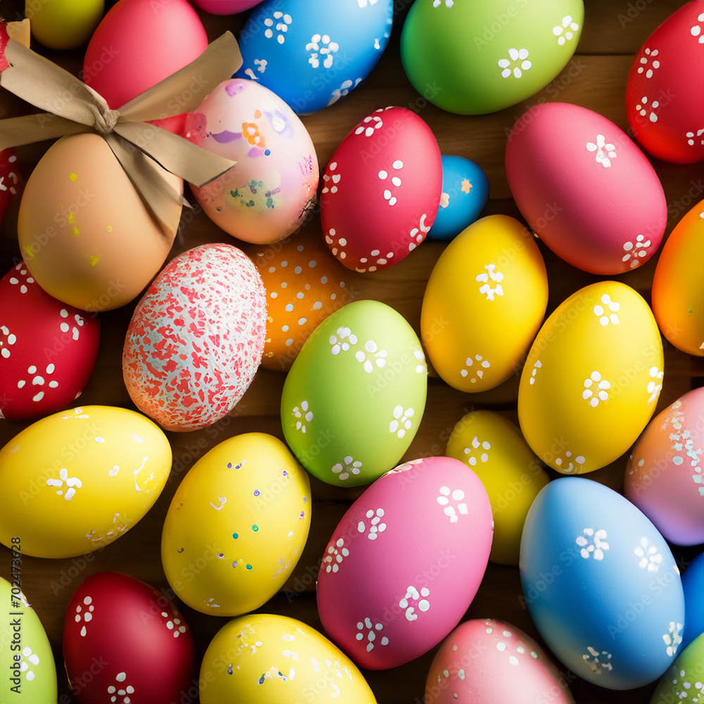 Naklejka premium colorful eggs