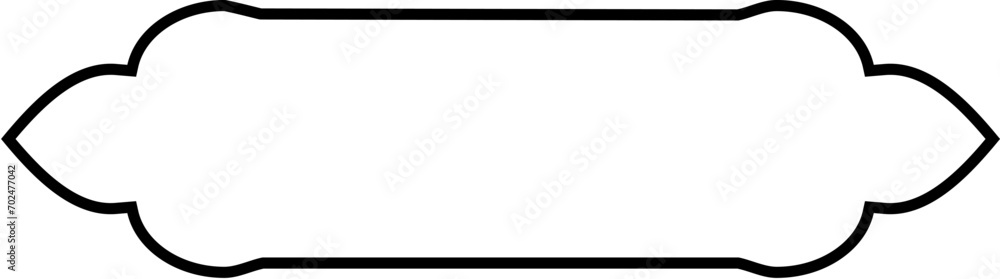 Islamic Label and Name Frame Thin Line Black stroke silhouettes Design pictogram symbol visual illustration Islamic Label and Name Frame Thin Line Black stroke silhouettes Design pictogram symbol visual illustration