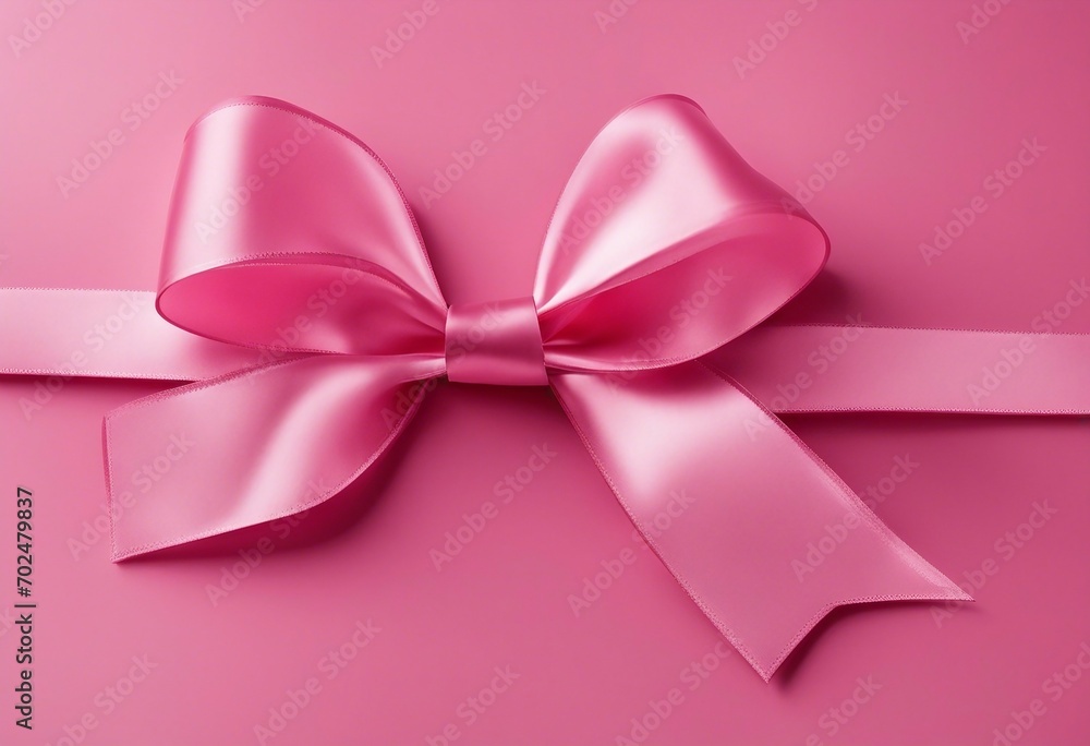 Pink gift ribbon with bow Christmas Birthday Valentines Day Wallpaper