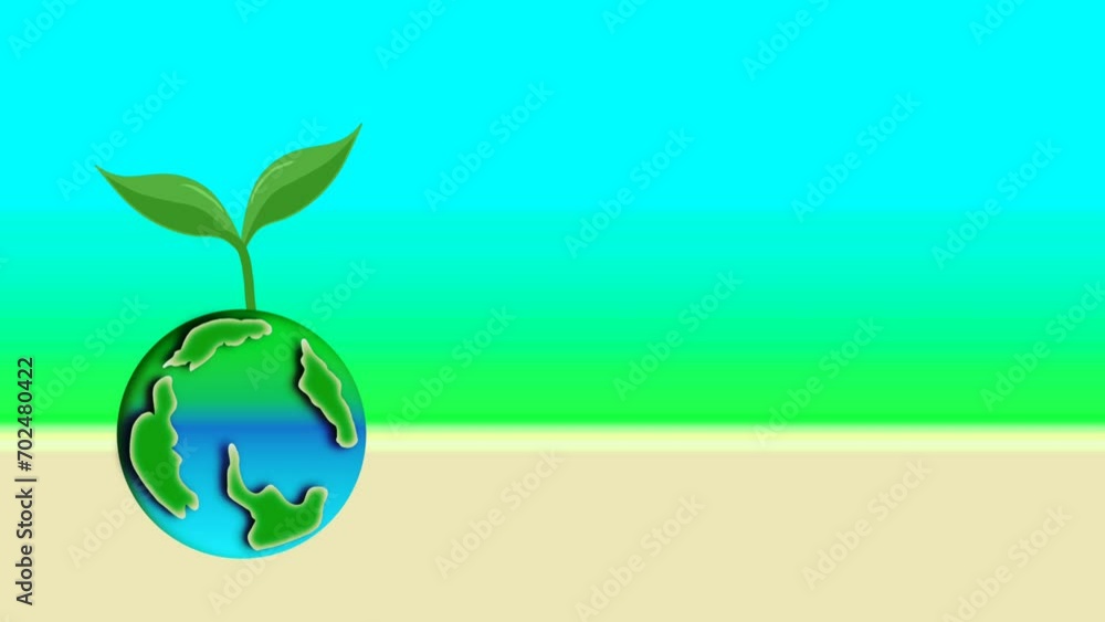 Animated backgrounds for Earth Day greeting cards or Go Green with the concept of planet Earth and moving plants. Animated backgrounds for Earth Day greeting cards or Go Green with the concept of planet Earth and moving plants.