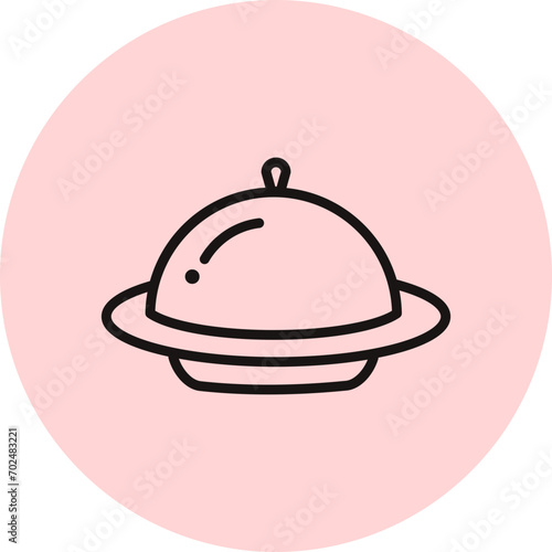 Story Highlights Cover Lifestyle- black symbols on the colorful pink circle - dinner