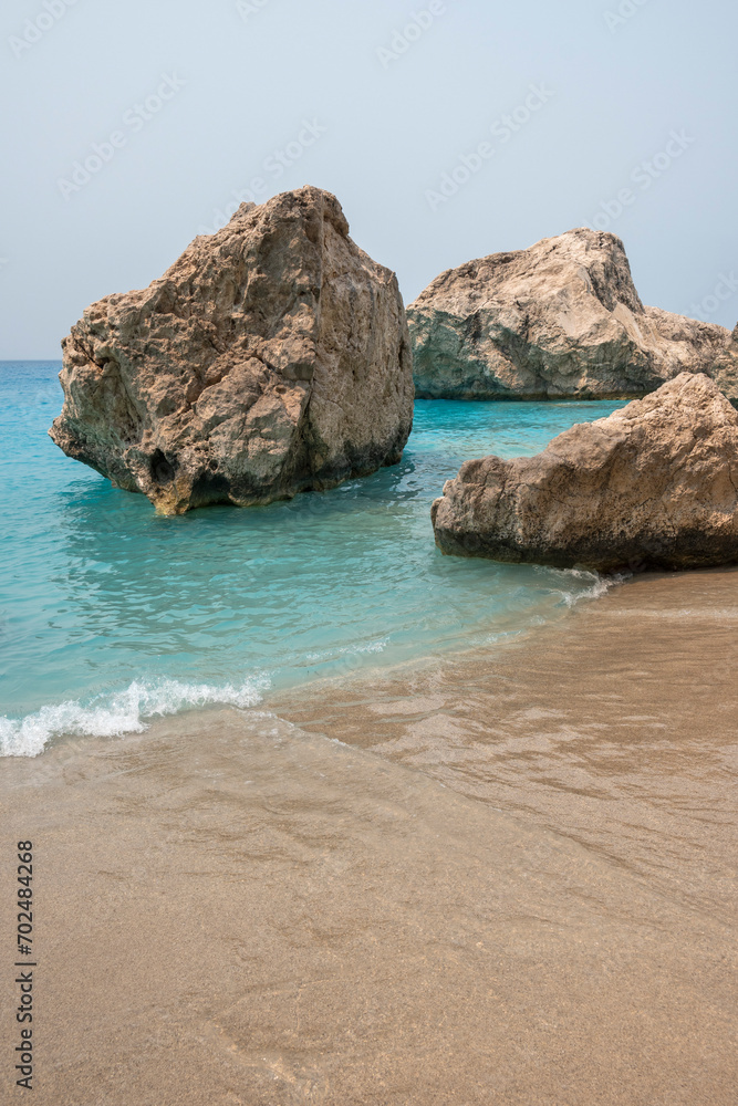 Obraz premium Amazing view of Kathisma Beach at Lefkada, Greece