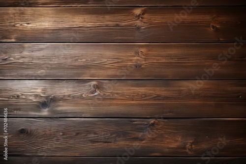 Top view of dark wood background with elegant, textured surface and deep, earthy tones