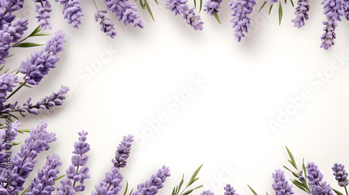 lavender border isolated on white