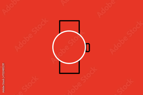 smart watch illustration in flat style design. Vector illustration.	