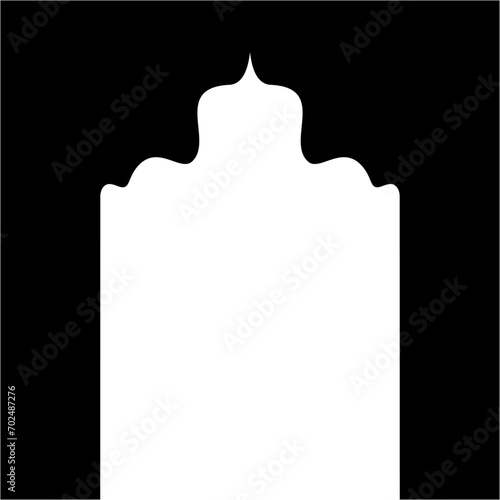 Islamic Arch Design Glyph Inverted Black Filled silhouettes Design pictogram symbol visual illustration