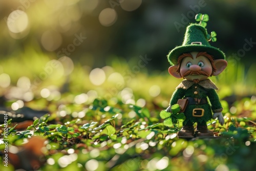 Cute 3D St. Patrick's Day leprechaun