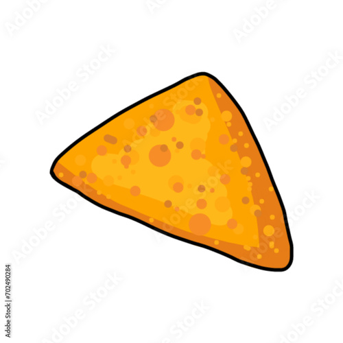 pieces of cheese chips. cheese snack. chips vector illustration