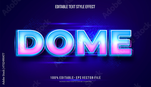 Editable text effect futuristic gradient shiny color Text style. Editable fonts vector files