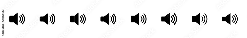 Speaker icon set. volume icon vector. loudspeaker icon vector. sound symbol Speaker icon set. volume icon vector. loudspeaker icon vector. sound symbol