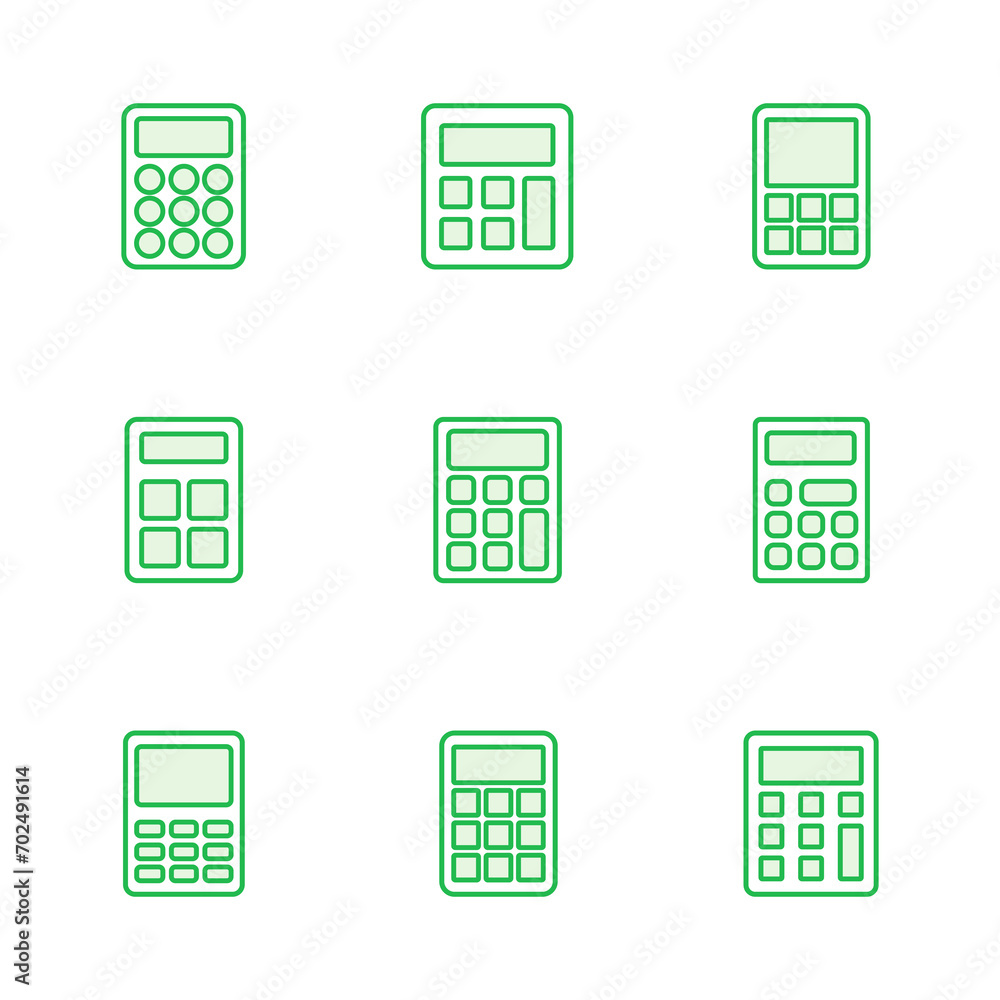 Calculator icon set. Accounting calculator icon. calculator vector Calculator icon set. Accounting calculator icon. calculator vector