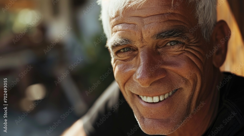 A close up of a man with a smile on his face. Perfect for adding a positive and friendly touch to any project A close up of a man with a smile on his face. Perfect for adding a positive and friendly touch to any project