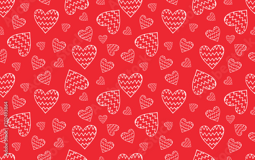 valentine s day. patterns. seamless patterns. hearts. Doodle. drawing. red. vector. on a white background. for textiles. for the repose. postcard.